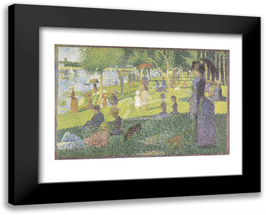 Study for 'Sunday on La Grande Jatte' 18x15 Black Modern Wood Framed Art Print Poster by Seurat, Georges