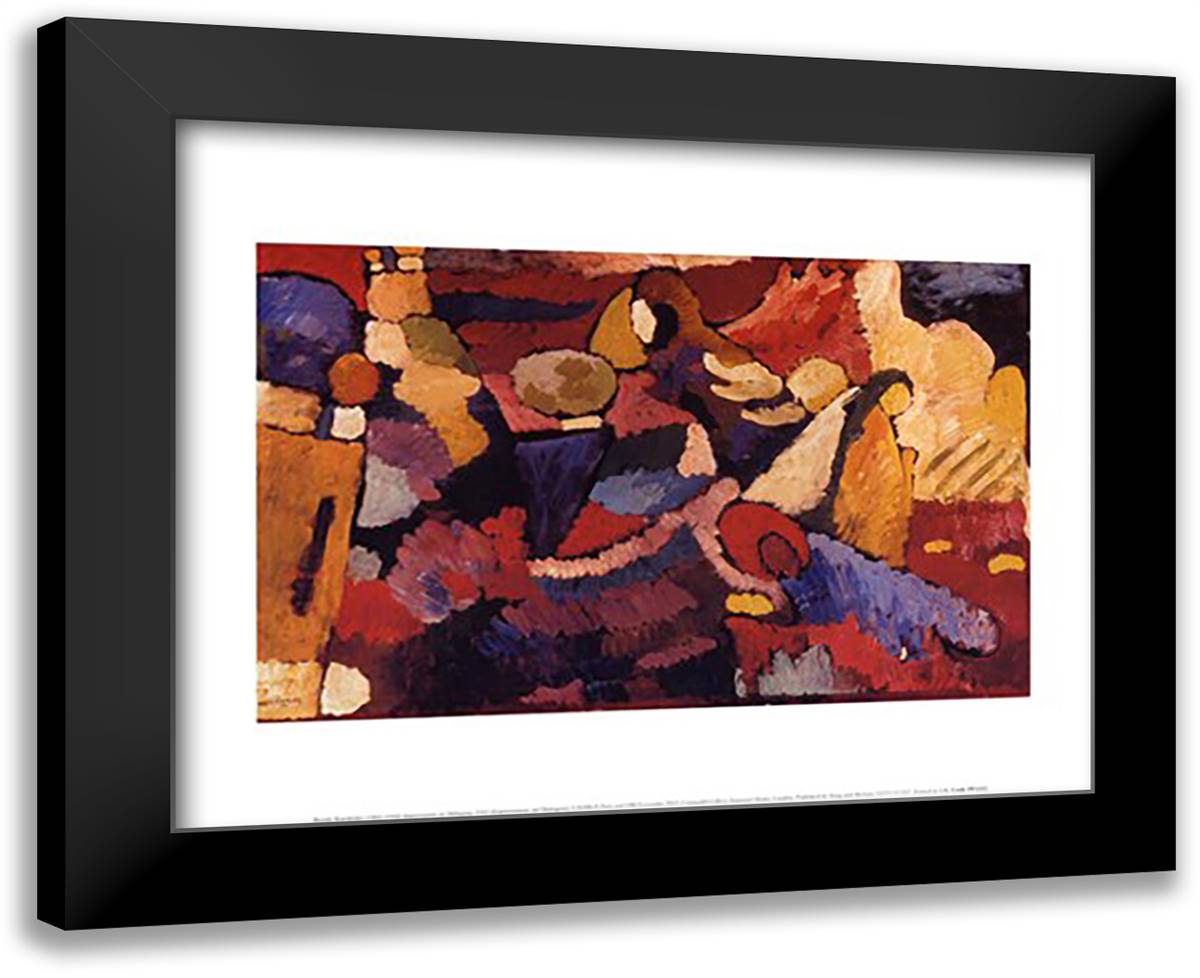 Improvisation on Mahogany, c.1910 18x15 Black Modern Wood Framed Art Print Poster by Kandinsky, Wassily