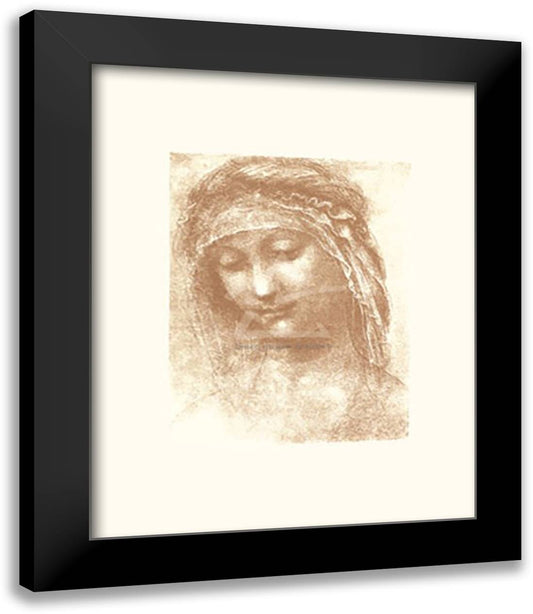 St. Anne (serigraph and embossed) 15x18 Black Modern Wood Framed Art Print Poster by da Vinci, Leonardo