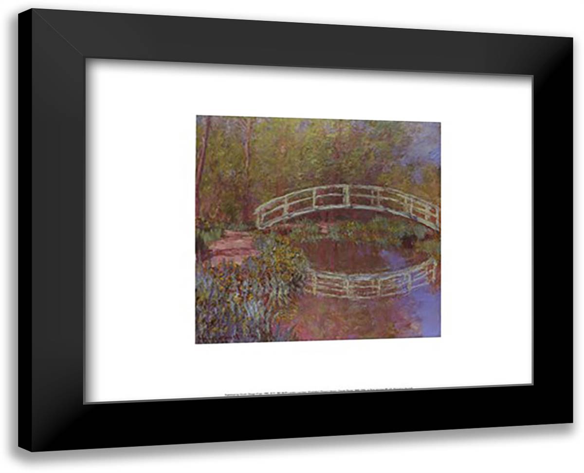 Le Pont Japonais 18x15 Black Modern Wood Framed Art Print Poster by Monet, Claude