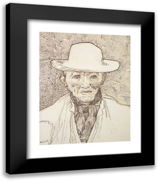 Peasant of the Camargue/ Portait of Patience Escalier, 1888 15x18 Black Modern Wood Framed Art Print Poster by Van Gogh, Vincent