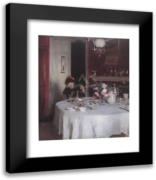 The Breakfast Table, 1883-1884 15x18 Black Modern Wood Framed Art Print Poster by Sargent, John Singer