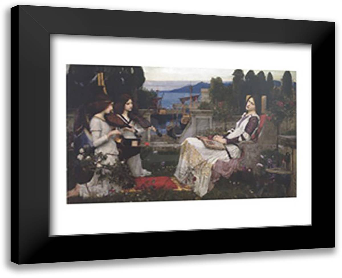 St. Cecilia, c.1895 18x15 Black Modern Wood Framed Art Print Poster by Waterhouse, John William