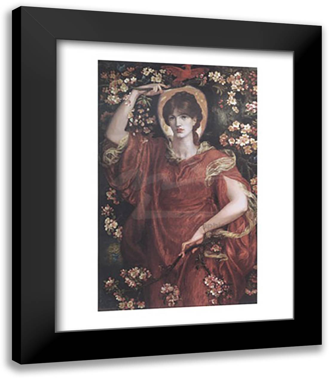 A Vision of Fiammetta, 1878 15x18 Black Modern Wood Framed Art Print Poster by Rossetti, Dante Gabriel