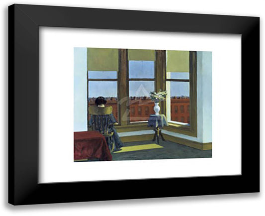 Room in Brooklyn 18x15 Black Modern Wood Framed Art Print Poster by Hopper, Edward