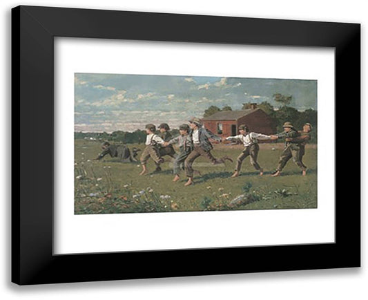 Snap the Whip, c.1872 18x15 Black Modern Wood Framed Art Print Poster by Homer, Winslow