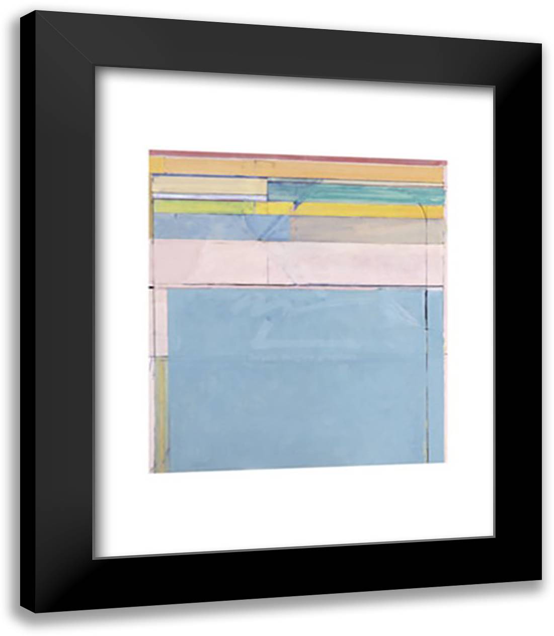 Ocean Park 116, 1979 15x18 Black Modern Wood Framed Art Print Poster by Diebenkorn, Richard