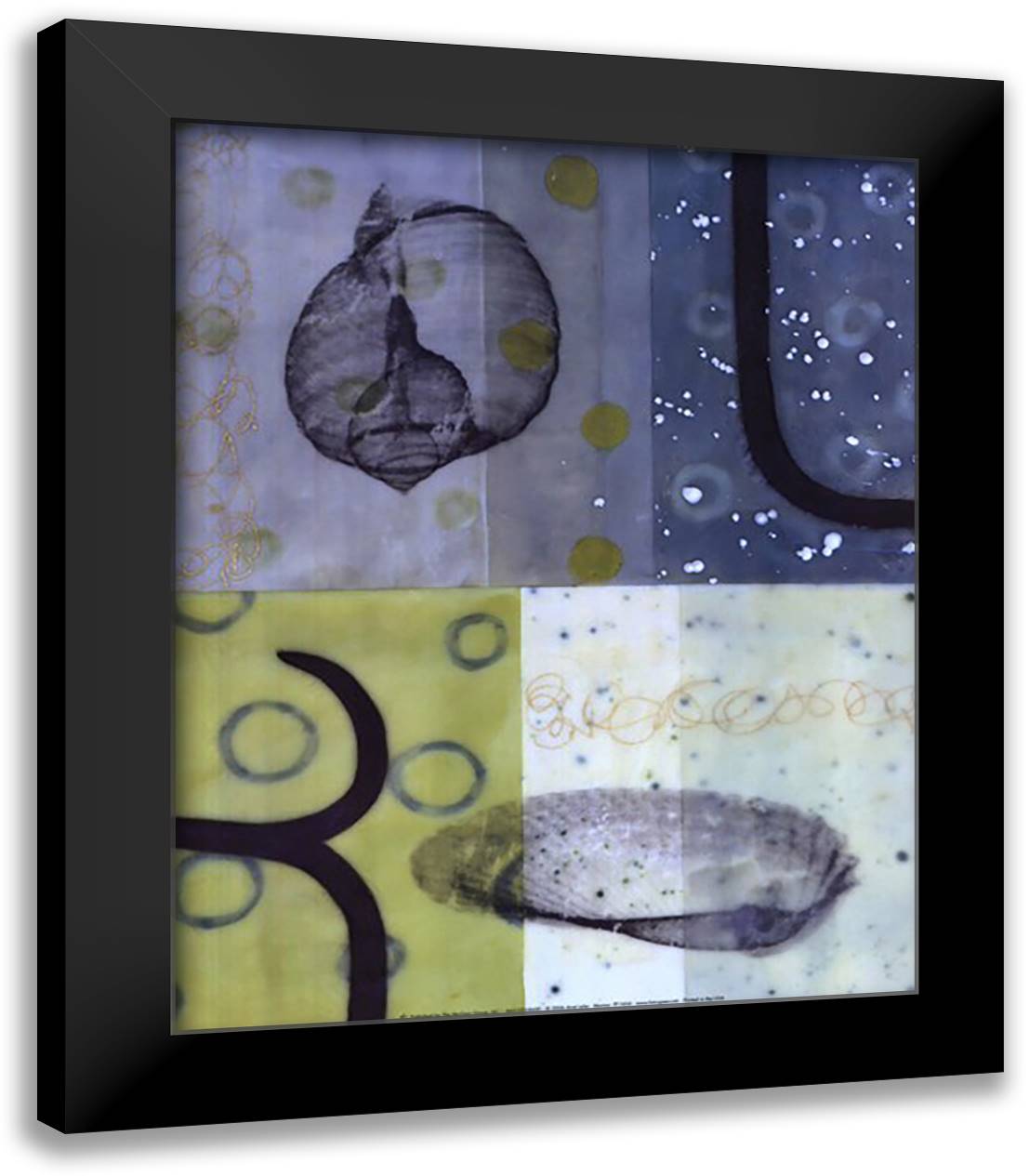Marina 15x18 Black Modern Wood Framed Art Print Poster by Jolie