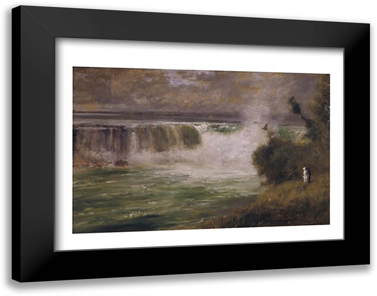 Niagara Falls, 1885 18x15 Black Modern Wood Framed Art Print Poster by Inness, James Dick