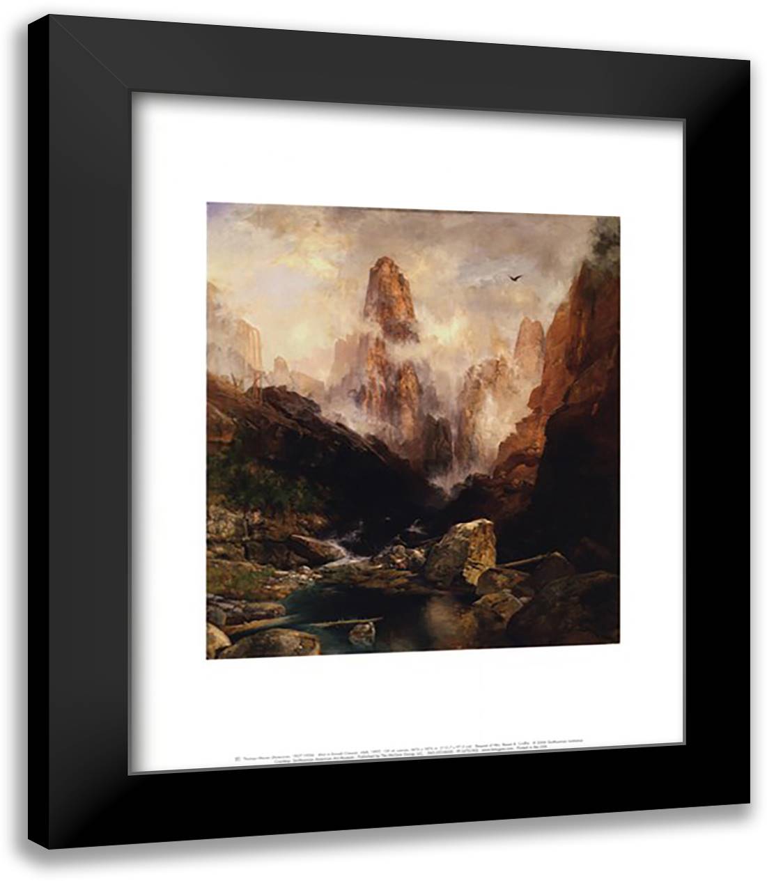 Mist in Kanab Canyon, Utah, 1892 15x18 Black Modern Wood Framed Art Print Poster by Moran, Edward