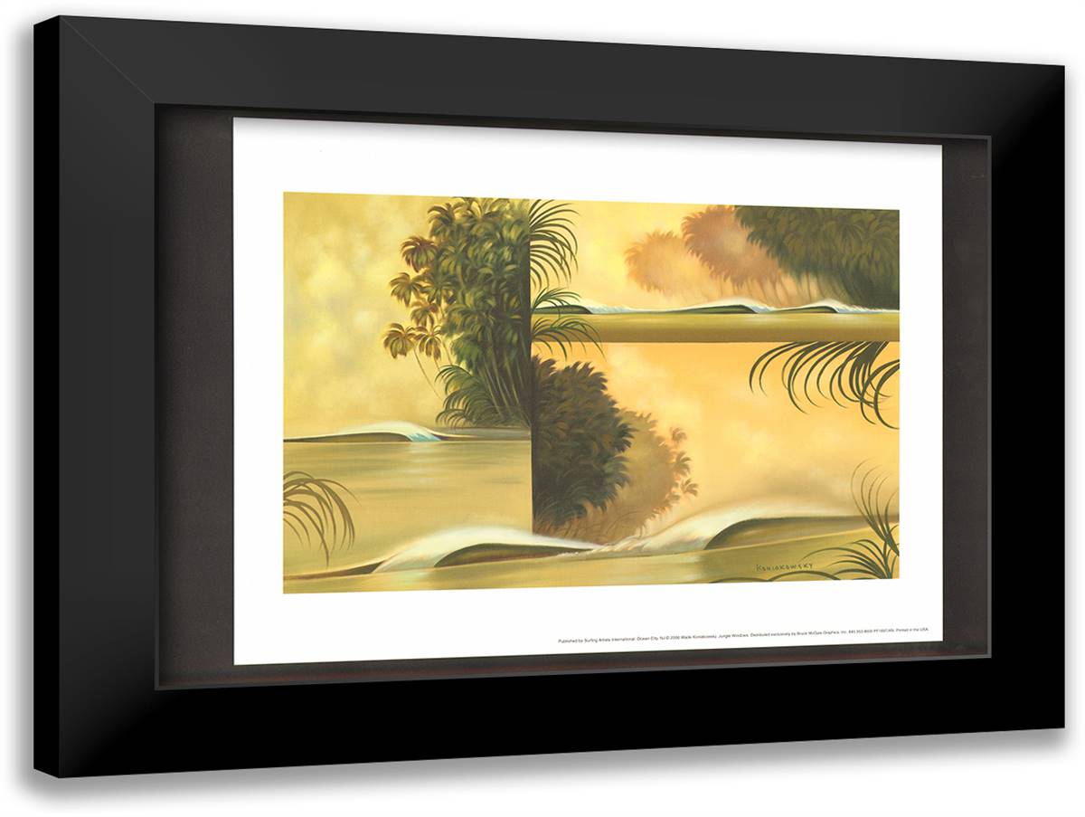 Jungle Windows 18x15 Black Modern Wood Framed Art Print Poster by Koniakowsky, Wade