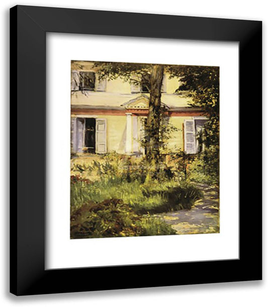 Villa at Rueil 15x18 Black Modern Wood Framed Art Print Poster by Manet, Edouard