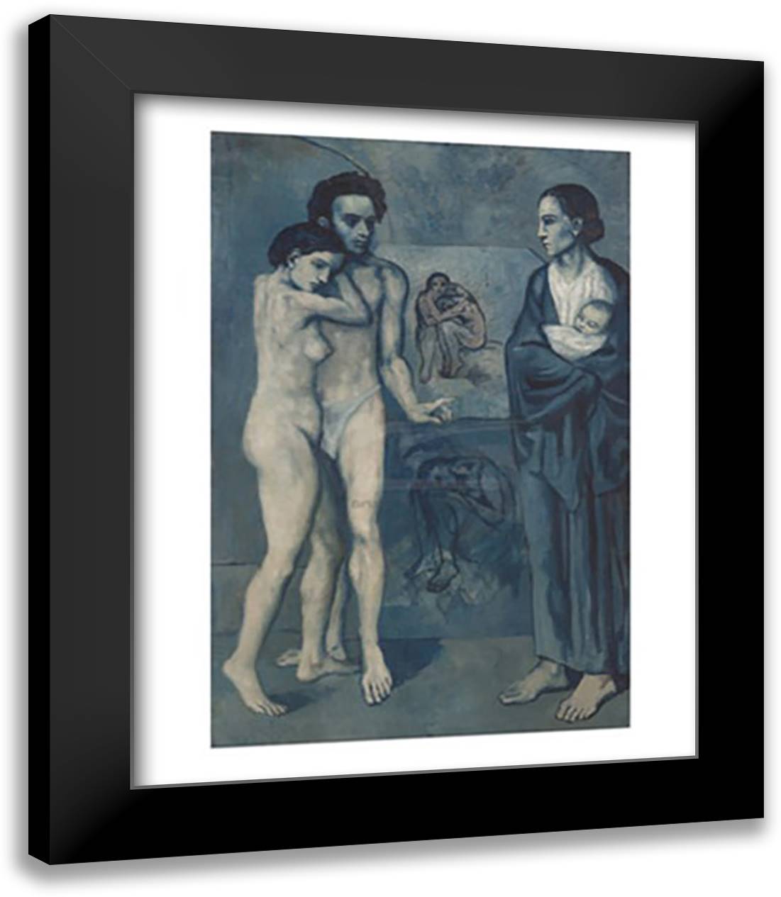 La Vie, 1903 15x18 Black Modern Wood Framed Art Print Poster by Picasso, Pablo