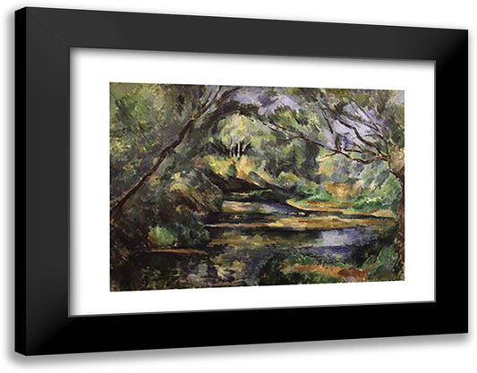 The Brook 18x15 Black Modern Wood Framed Art Print Poster by Cezanne, Paul