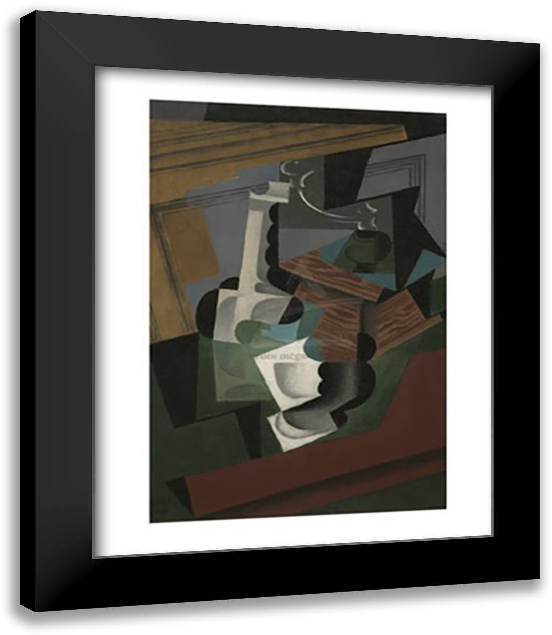 The Coffee Mill (Le moulin a cafe), 1916 15x18 Black Modern Wood Framed Art Print Poster by Gris, Juan