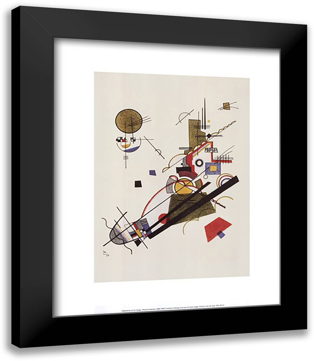 Frohlicher Aufstieg 15x18 Black Modern Wood Framed Art Print Poster by Kandinsky, Wassily