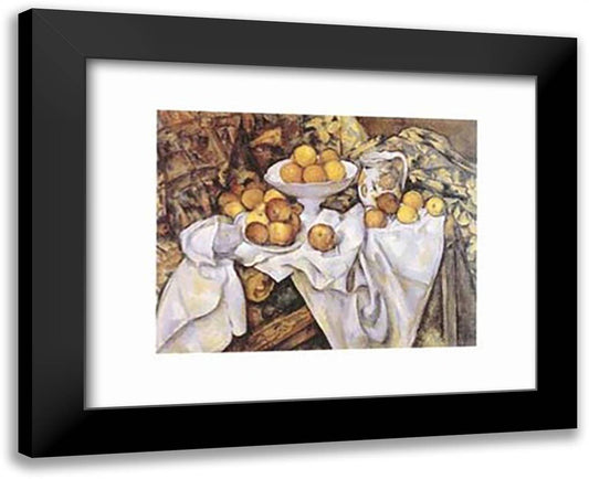 Apples and Oranges 18x15 Black Modern Wood Framed Art Print Poster by Cezanne, Paul
