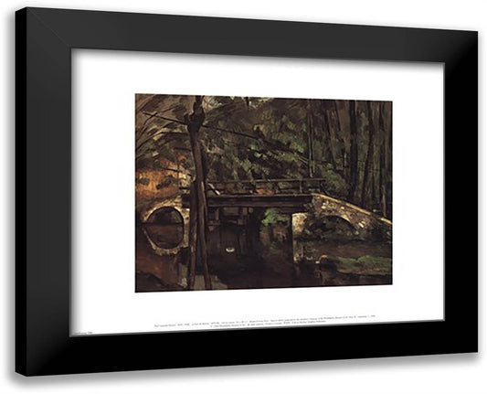 Bridge of Maincy Melun 18x15 Black Modern Wood Framed Art Print Poster by Cezanne, Paul