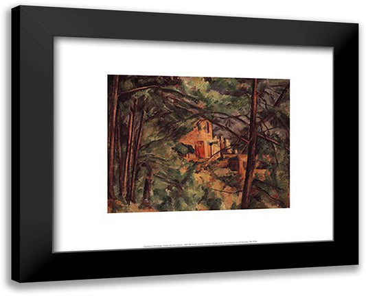 Chateau Noir 18x15 Black Modern Wood Framed Art Print Poster by Cezanne, Paul