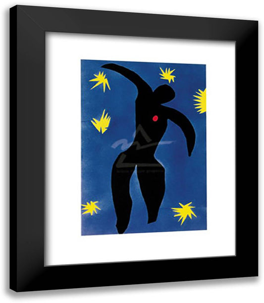 Icarus, from 'Jazz' 14x16 Black Modern Wood Framed Art Print Poster by Matisse, Henri