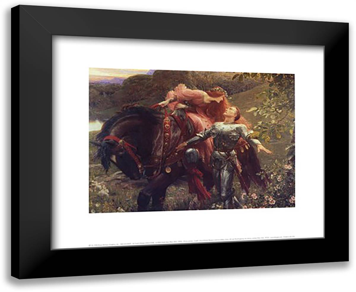 La belle dame sans merci 18x15 Black Modern Wood Framed Art Print Poster by Dicksee, Frank