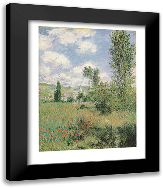 Path, Vetheuil 15x18 Black Modern Wood Framed Art Print Poster by Monet, Claude