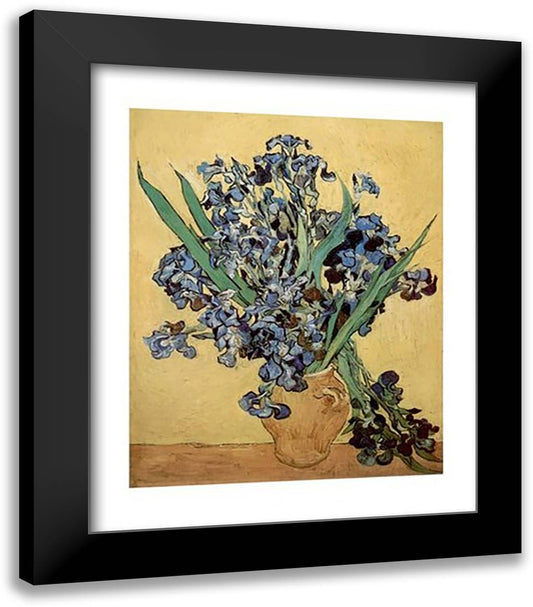 Still Life with Irises,1888 15x18 Black Modern Wood Framed Art Print Poster by Van Gogh, Vincent
