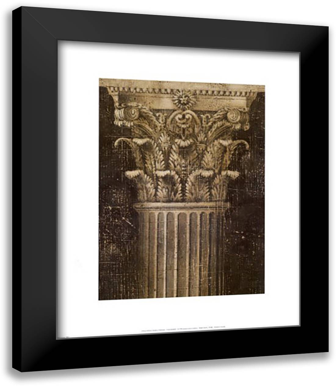 Fluted Column 15x18 Black Modern Wood Framed Art Print Poster by Lamy, Jacques