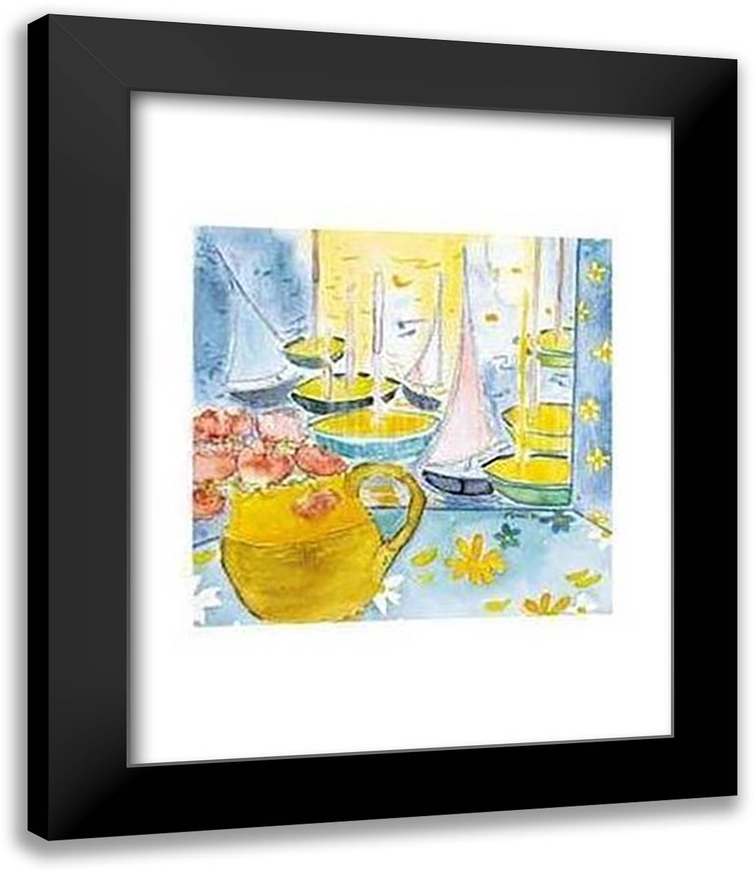 Harbour Window 15x18 Black Modern Wood Framed Art Print Poster by Smith, Veni