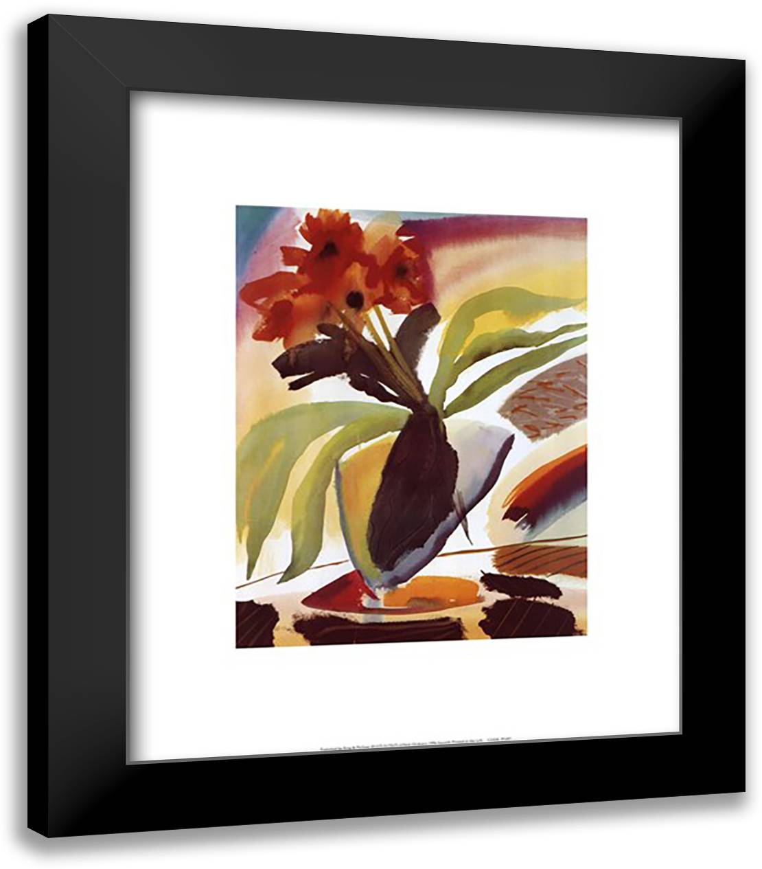 Aquarelle 15x18 Black Modern Wood Framed Art Print Poster by Orsborn, Nick