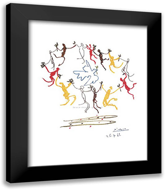 Dance of Youth 15x18 Black Modern Wood Framed Art Print Poster by Picasso, Pablo