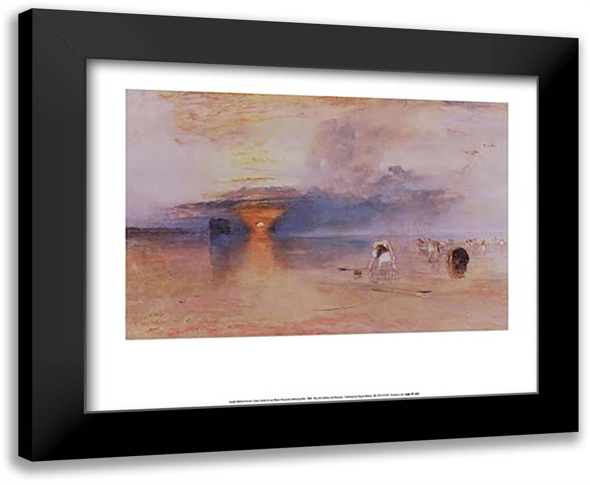 Calais Sands at Low Water 18x15 Black Modern Wood Framed Art Print Poster by Turner, J.M.W.