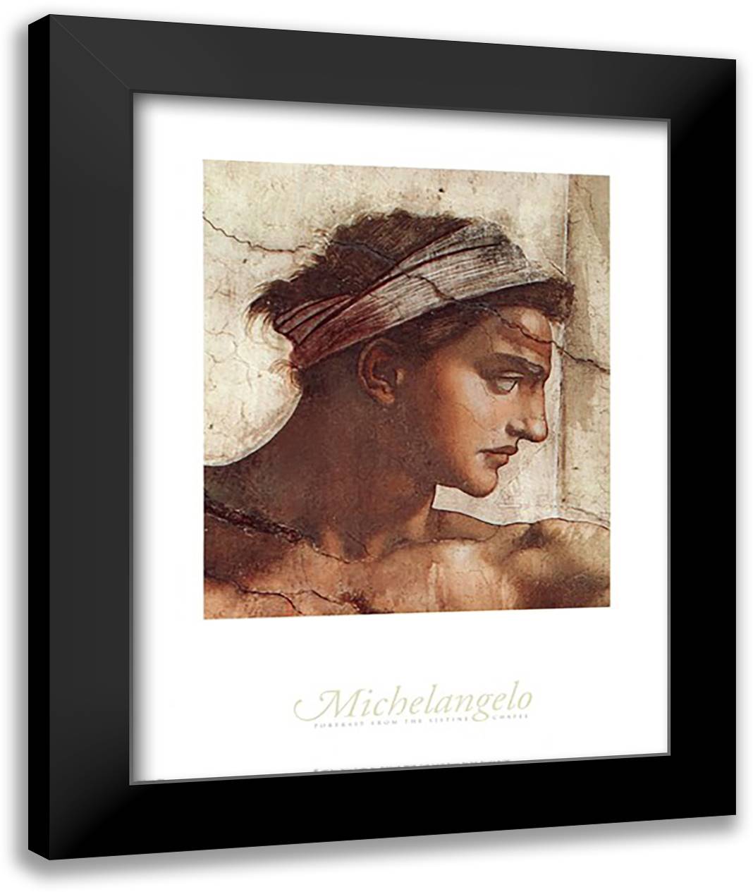 Nude I 13x16 Black Modern Wood Framed Art Print Poster by Michelangelo