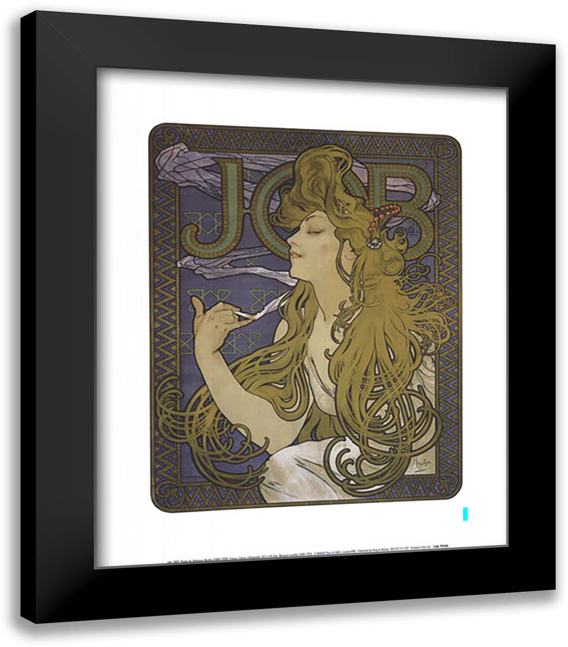 Papier a Cigarette Job, c.1897 15x18 Black Modern Wood Framed Art Print Poster by Mucha, Alphonse
