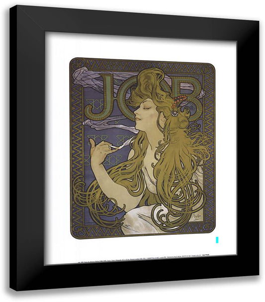 Papier a Cigarette Job, c.1897 15x18 Black Modern Wood Framed Art Print Poster by Mucha, Alphonse