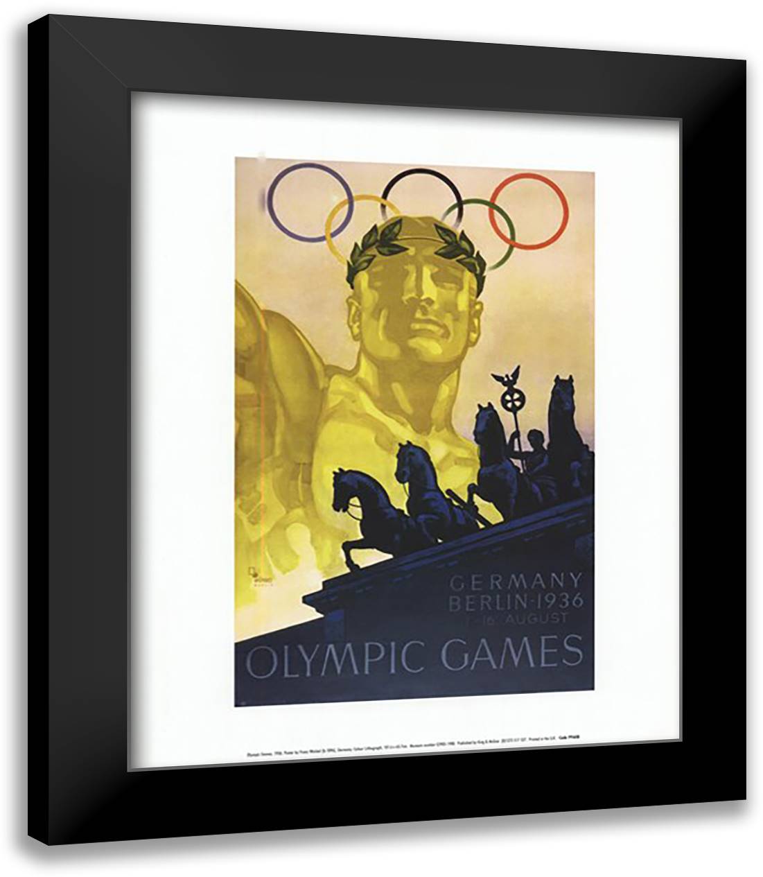 Olympic Games, 1936 15x18 Black Modern Wood Framed Art Print Poster by Wurbel, Franz