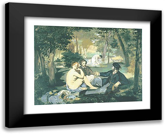 Le dejeuner sur l'herbe 18x15 Black Modern Wood Framed Art Print Poster by Manet, Edouard