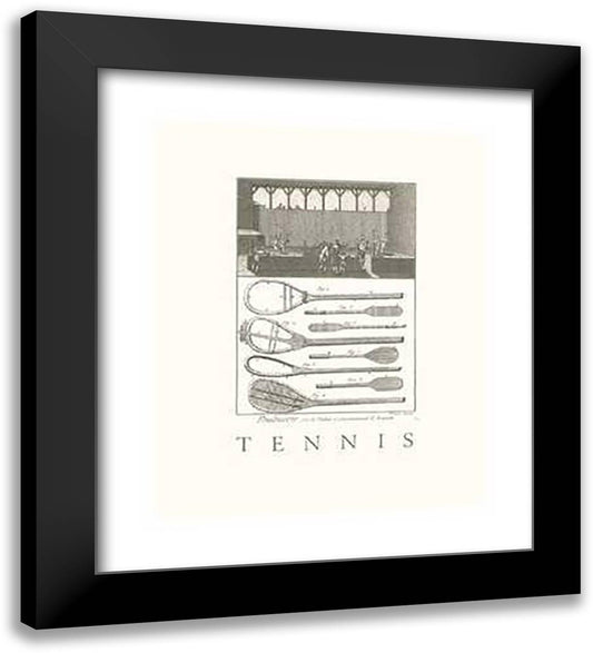 Tennis Players (Seri) 15x18 Black Modern Wood Framed Art Print Poster