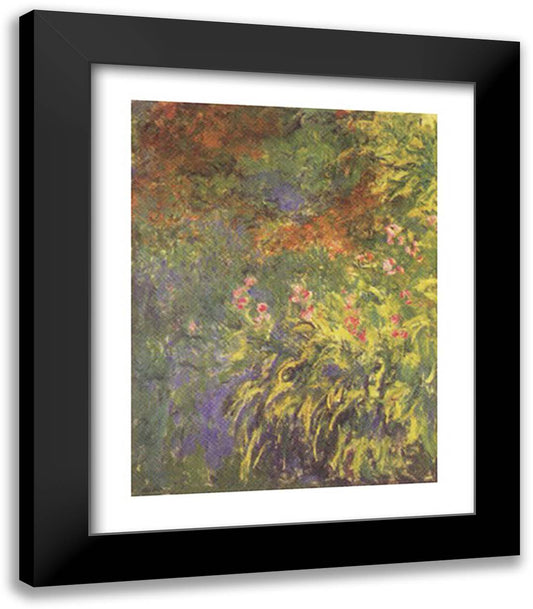Irises, 1914-17 15x18 Black Modern Wood Framed Art Print Poster by Monet, Claude