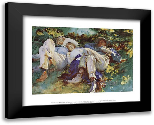 The Seista 18x15 Black Modern Wood Framed Art Print Poster by Sargent, John Singer