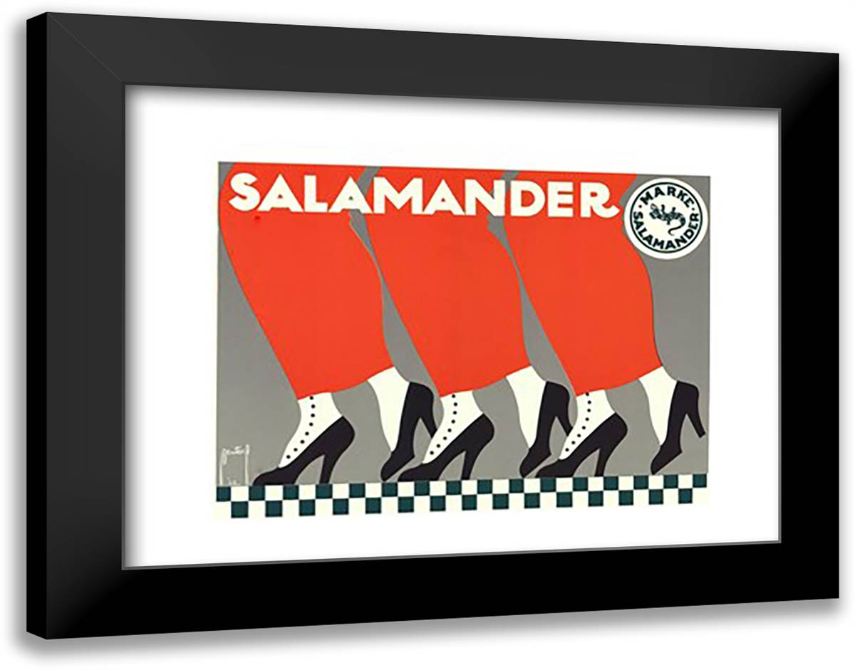 Salamander, 1912 18x15 Black Modern Wood Framed Art Print Poster by Deutsch