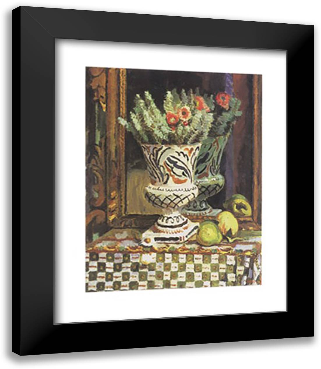 V. Bell - Cotton, Lavender, and Quilt Size 15x18 Black Modern Wood Framed Art Print Poster by Bell, V.
