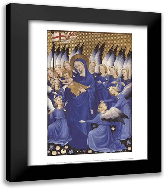 The Wilton Diptych: Virgin and Child (right panel) 15x18 Black Modern Wood Framed Art Print Poster