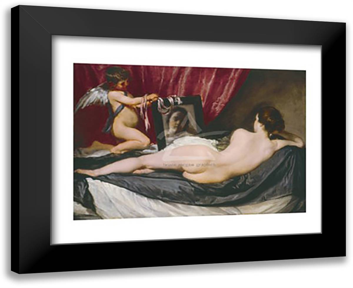 The Toilet of Venus ('The Rokeby Venus') 18x15 Black Modern Wood Framed Art Print Poster by Velazquez, Diego