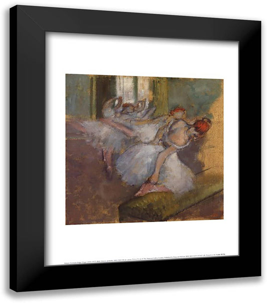 Ballet Dancers 15x18 Black Modern Wood Framed Art Print Poster by Degas, Edgar
