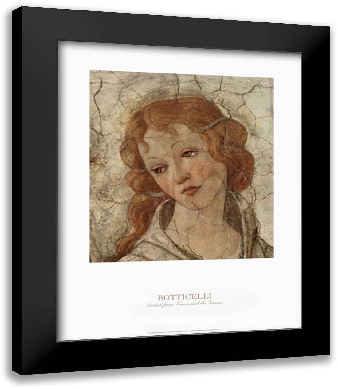 Detail: Venus and the Three Graces II 15x18 Black Modern Wood Framed Art Print Poster by Botticelli, Sandro
