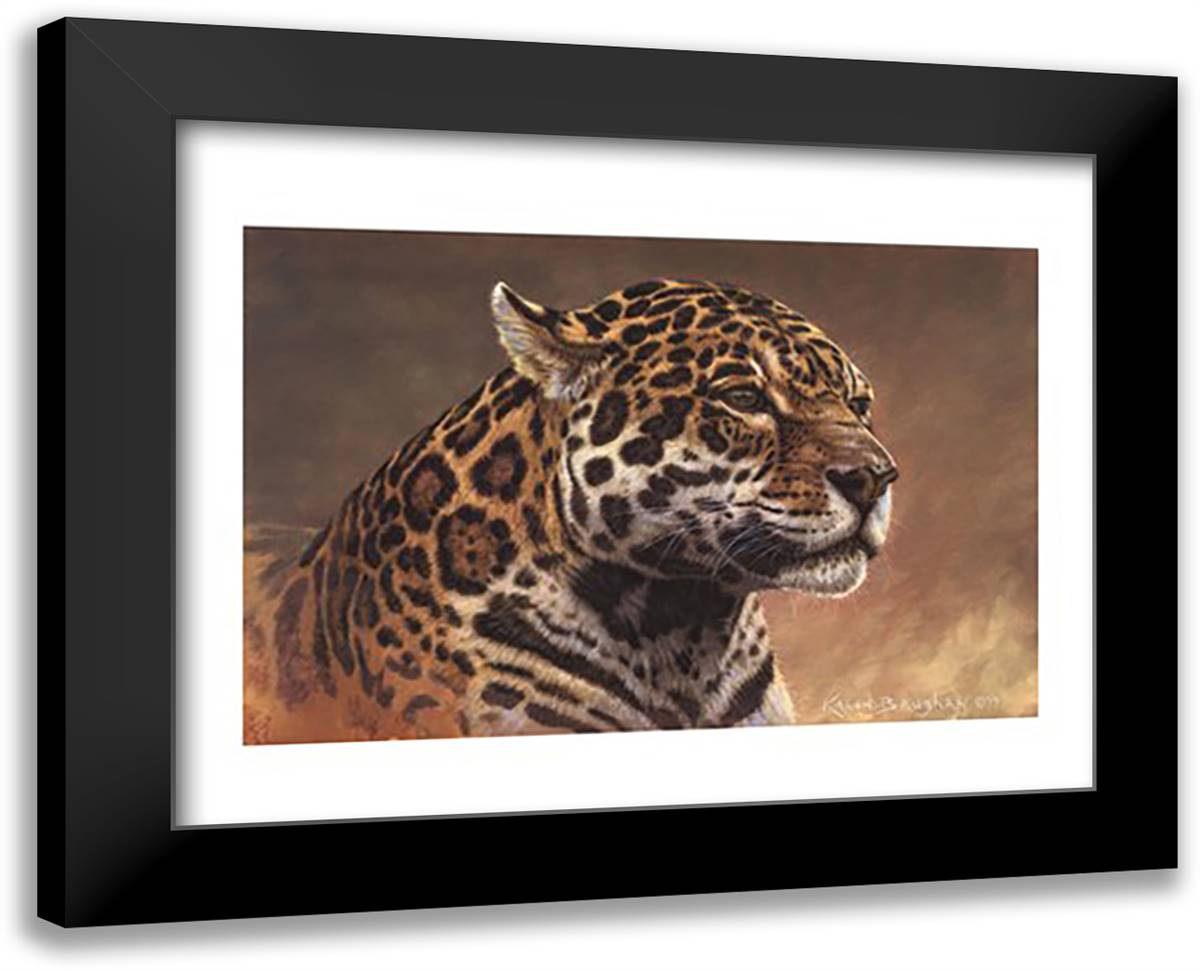 Jaguar 18x15 Black Modern Wood Framed Art Print Poster by Baughan, Kalon