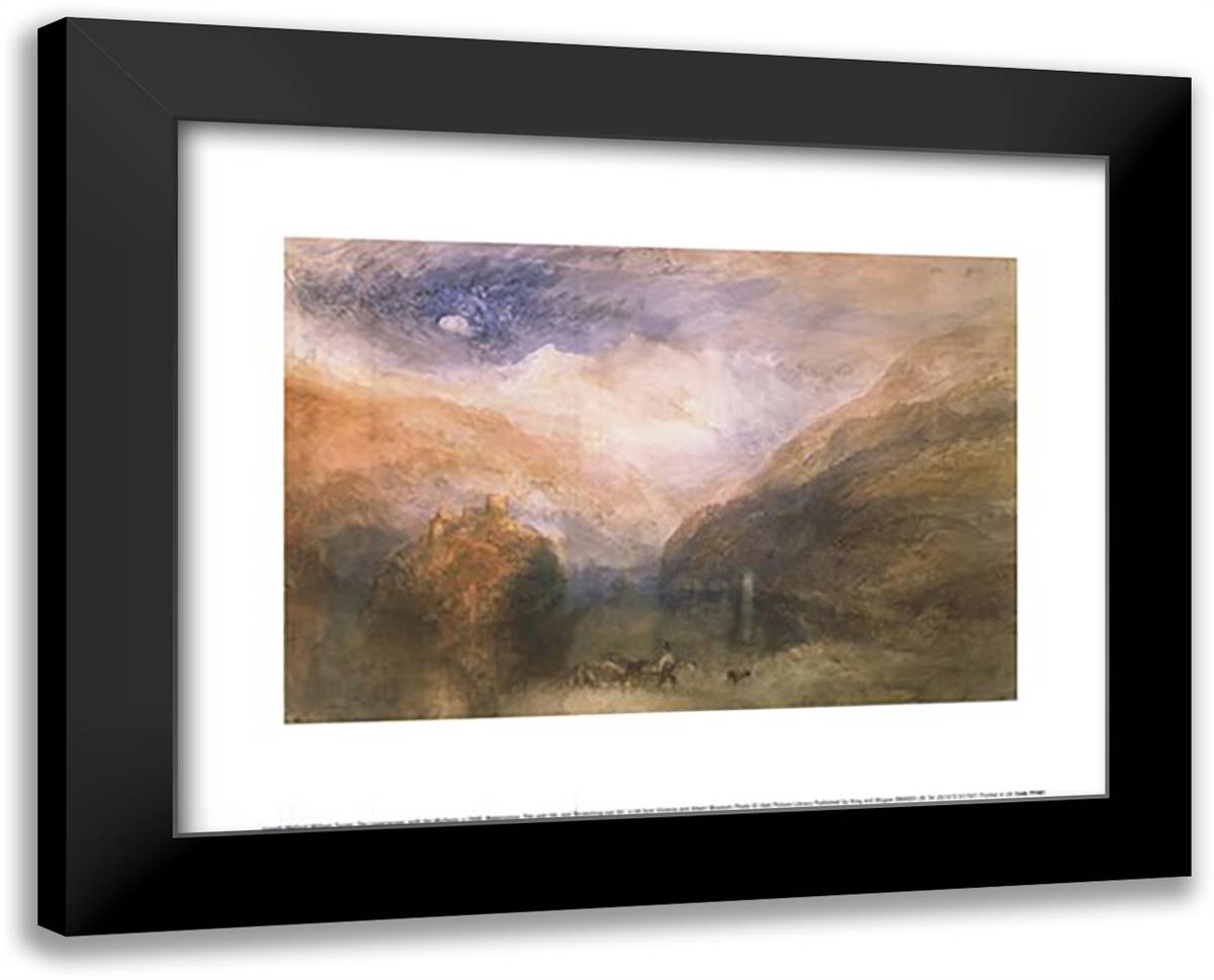 The Lauerzersee, with the Mythens 18x15 Black Modern Wood Framed Art Print Poster by Turner, J.M.W.