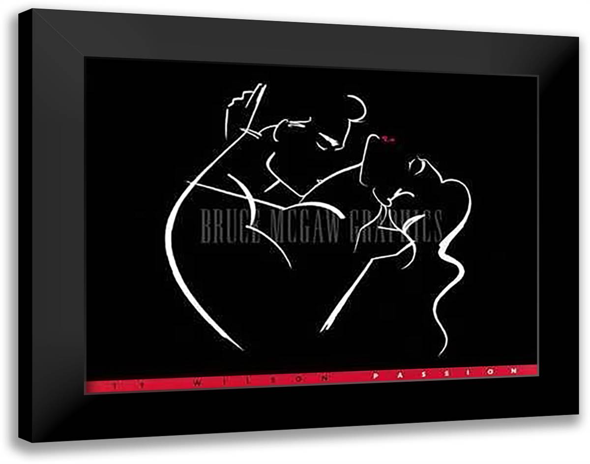 Passion 14x12 Black Modern Wood Framed Art Print Poster by Wilson, Ty