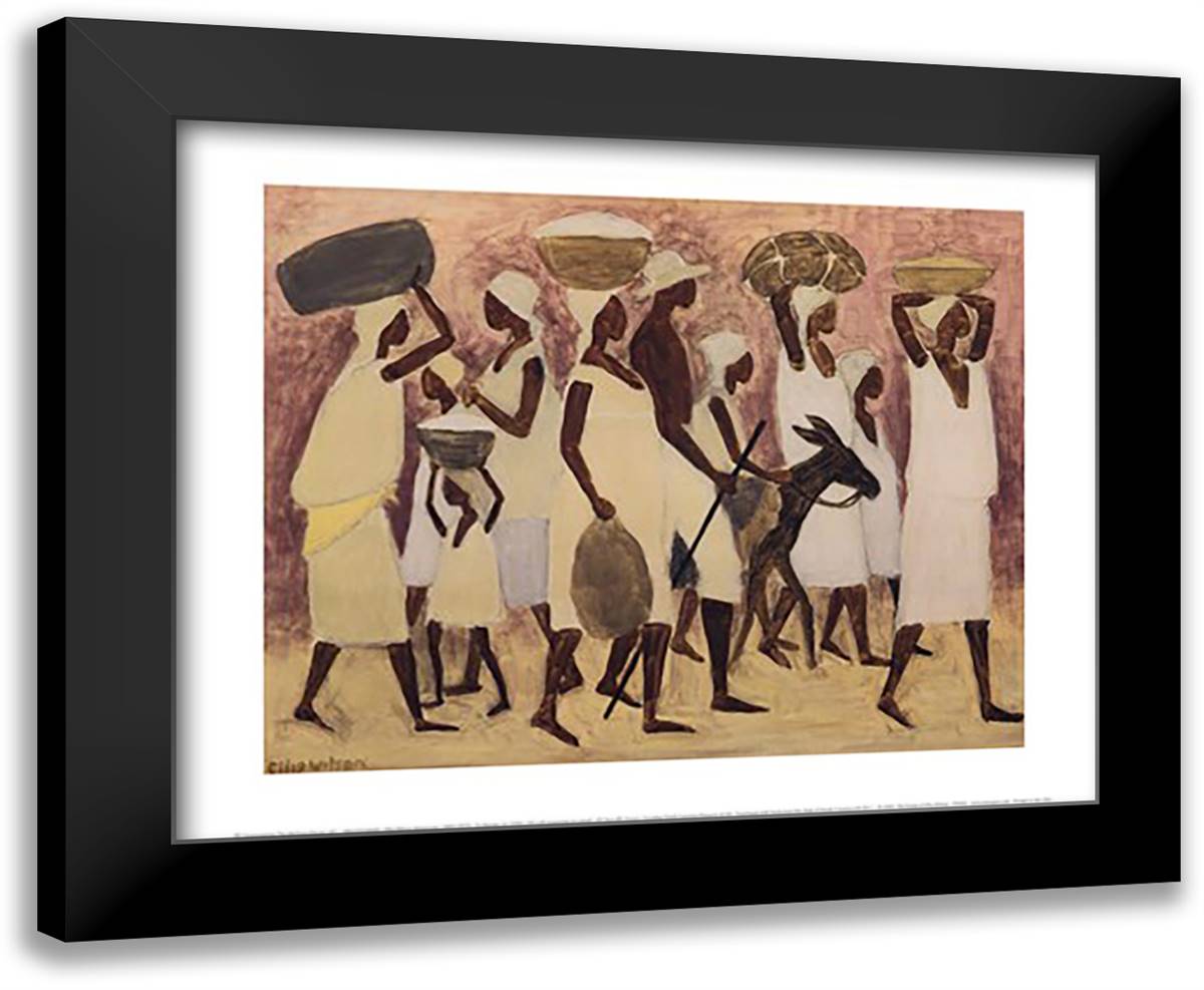 To Market 18x15 Black Modern Wood Framed Art Print Poster by Wilson, Ellis